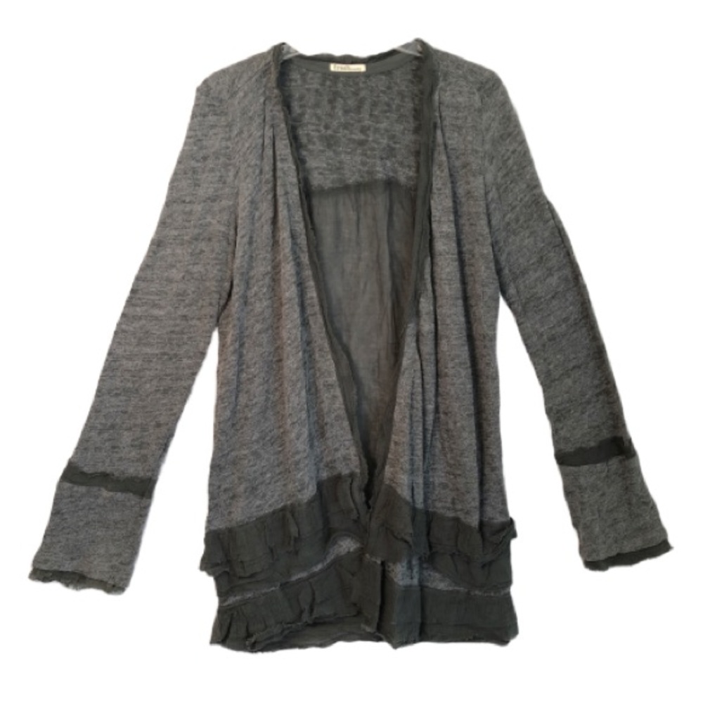 Fresh Laundry Greenish Grey Cardigan Sweater EUC